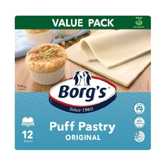 Borg’s Traditional Puff Pastry 1.9 kg