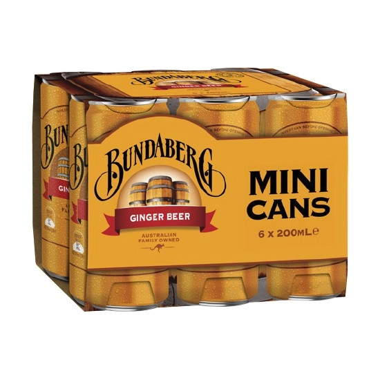 Bundaberg Mini Cans 6 x 200ml