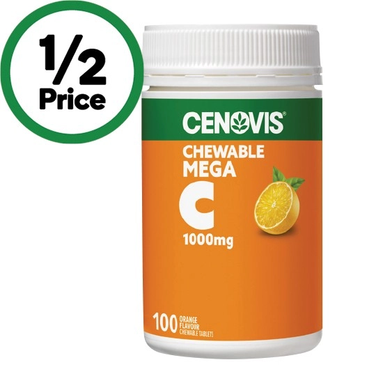 Cenovis Mega Vitamin C 1000mg Chewable Tablets Pk 100~