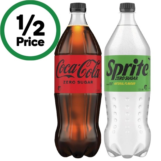 Coca-Cola Classic, Zero Sugar or Diet, Sprite or Fanta Soft Drink Varieties 1.25 Litre