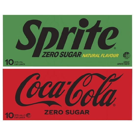 Coca-Cola, Sprite or Fanta Soft Drink Varieties 10 x 375ml