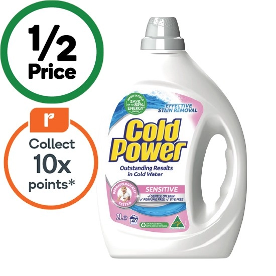 Cold Power Laundry Liquid 2 Litre or Powder 2 kg