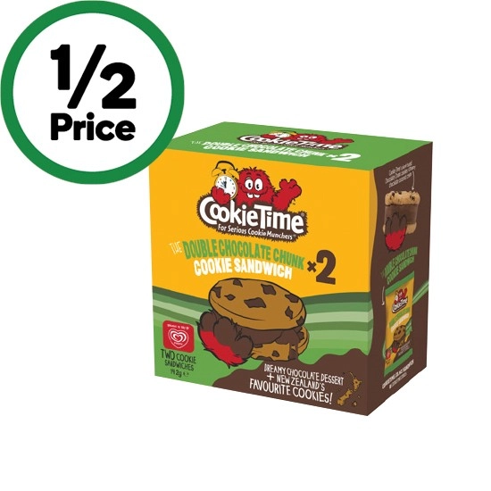 Cookie Time Frozen Dessert Cookie Sandwiches 142g Pk 2