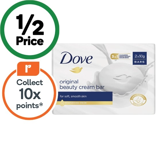 Dove Beauty Cream Bar 90g x Pk 2