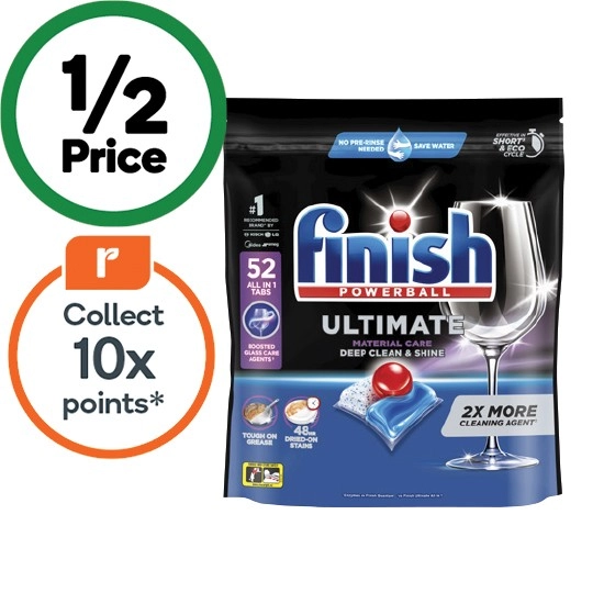 Finish Ultimate Material Care Dishwasher Tablets Pk 52