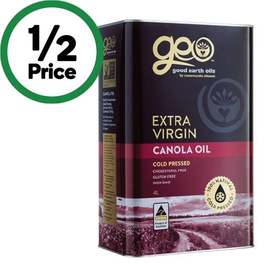 Good Earth Oils Extra Virgin Canola Oil 4 Litres