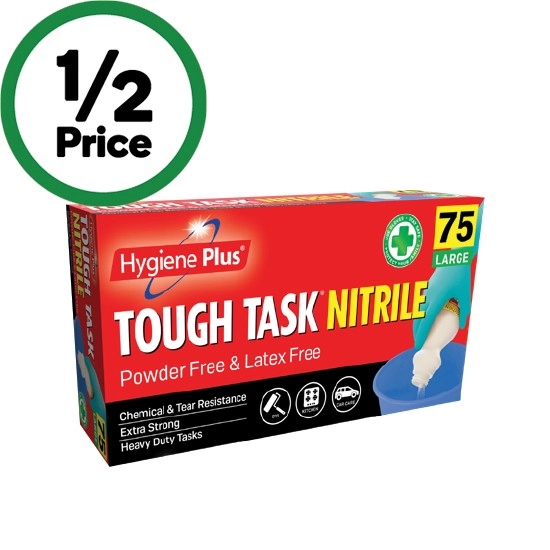 Hygiene Plus Tough Task Gloves Pk 75