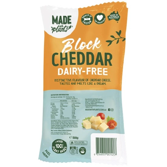 Made with Plants Cheddar Block 500g