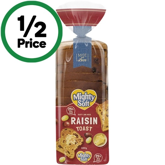 Mighty Soft Raisin Toast 600g