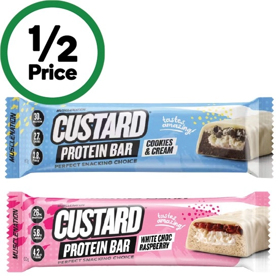 Muscle Nation Custard Protein Bar 60g~