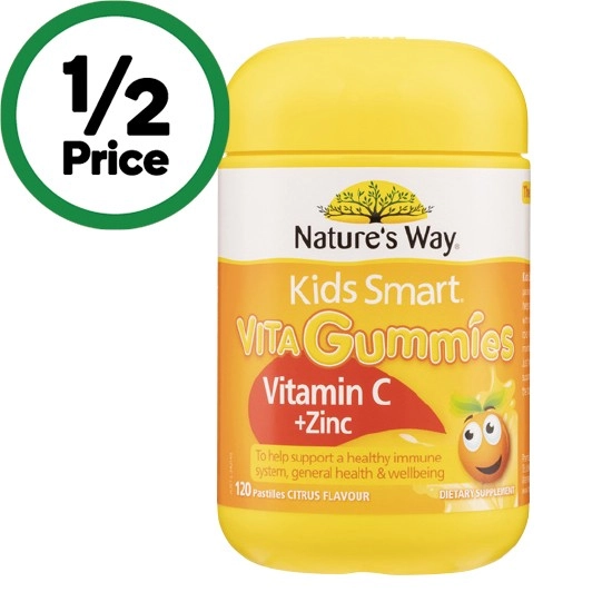 Nature’s Way Kids Smart Vita Gummies Vitamin C + Zinc Pk 120~