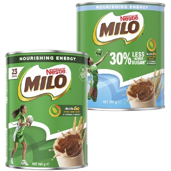 Nestle Milo 460g or Milo Less Sugar 395g