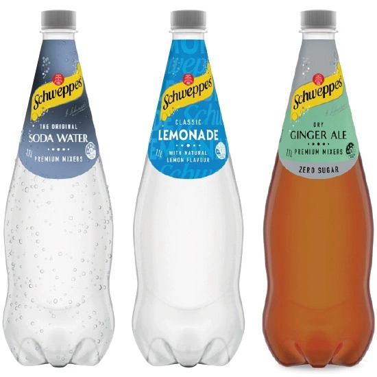 Schweppes Soft Drink or Mixer Varieties 1.1 Litre