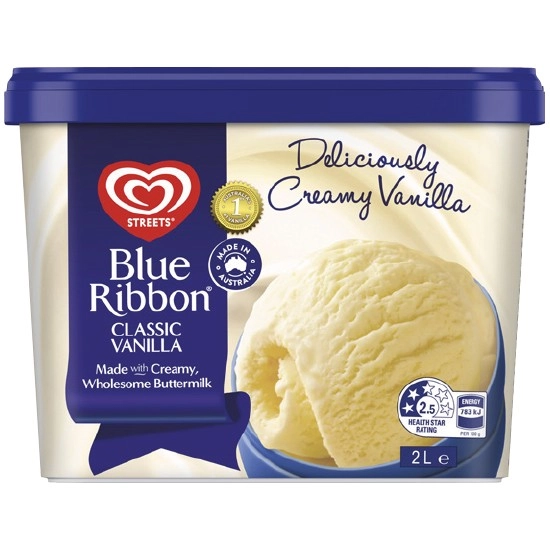 Streets Blue Ribbon Ice Cream 2 Litre – From the Freezer