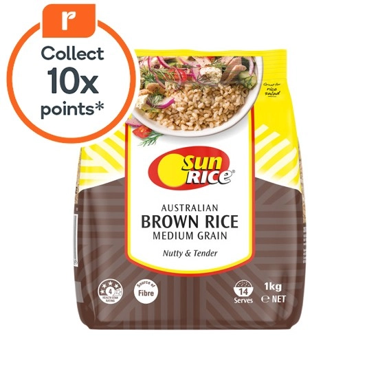 SunRice Medium Grain Brown Rice 1 kg