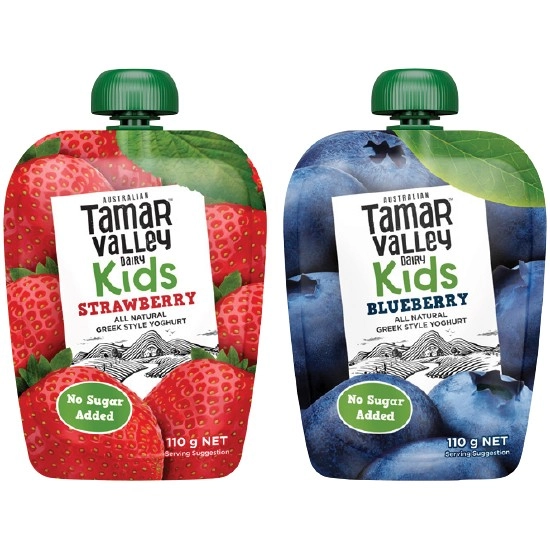 Tamar Valley Kids Yoghurt Pouch 110g – From the Fridge