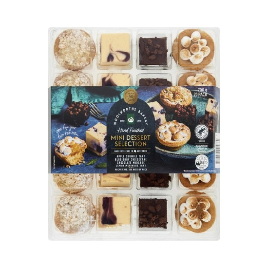 Woolworths Indulgent Mini Dessert Selection Pk 20