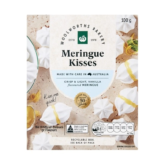 Woolworths Meringue Vanilla Minis 100g