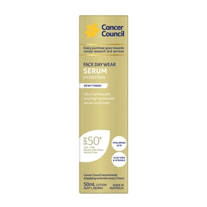 Cancer Council Face Day Wear Serum Hydrating SPF50+ 50mL