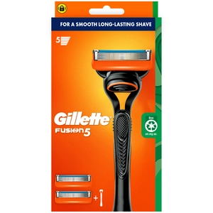 Gillette Fusion5 Razor 1 Handle + 2 Cartridges 3 Piece Set