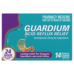 GUARDIUM Acid Reflux Relief Esomeprazole 20mg 14 Tablets