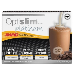 OPTISLIM VLCD Platinum Shake Rich Chocolate Flavour 21 x 25g