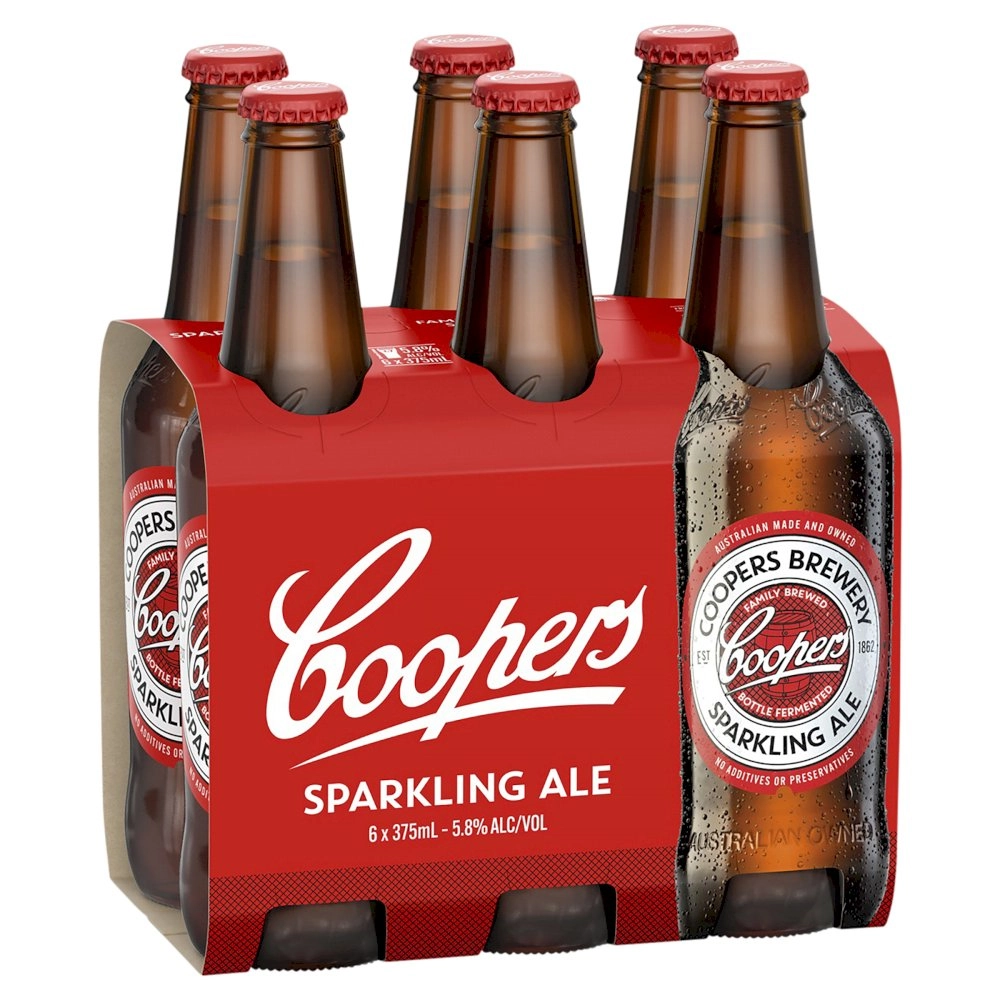 Coopers Sparkling Ale Bottles 6x375ml