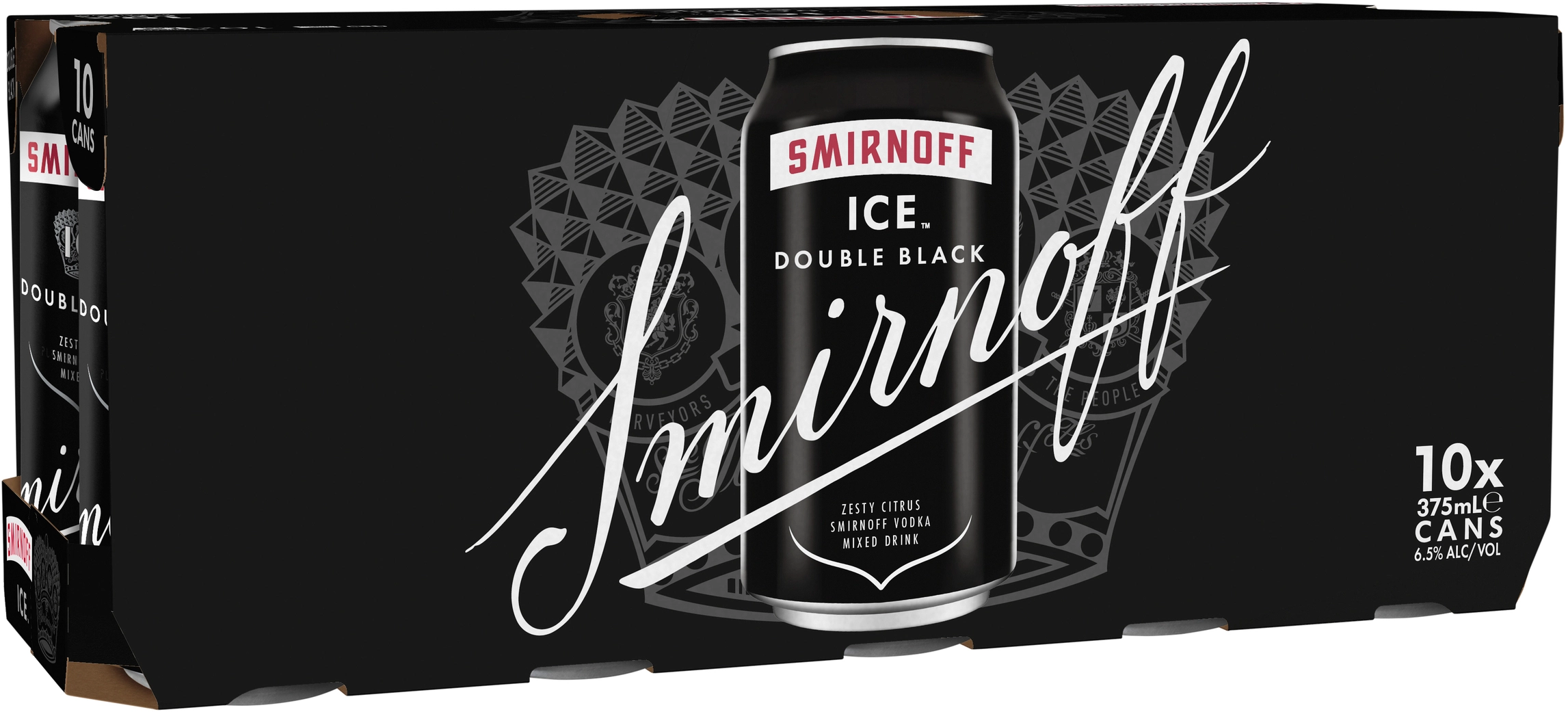 Smirnoff Ice Double Black Cans 10x375ml