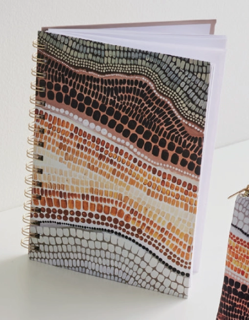 Kamilya Lowana White A5 Spiral Print Notebook