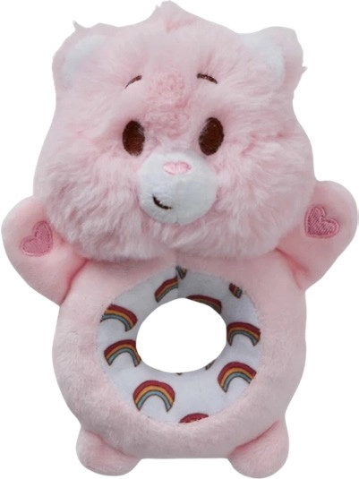 Care Bears Resoftables Baby Ring Rattle - Cheer Bear