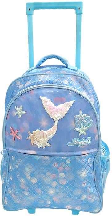 Trolley Backpack with LED Light Wheel - Mermaid