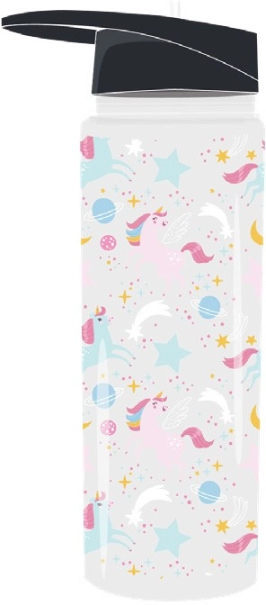 Unicorn Bottle 700ml - Black/Pink