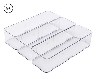 Interlocking Clear Plastic Drawer Organisers