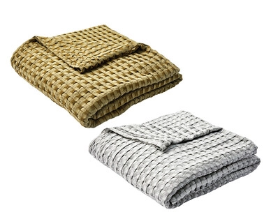 Queen Size Cotton Bamboo Waffle Blanket