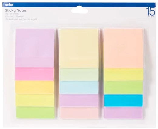 15 Pack Sticky Notes