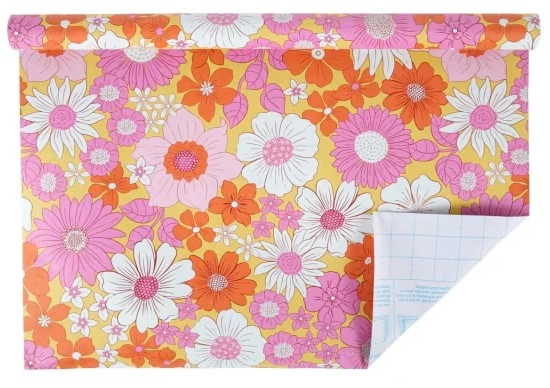 1m Self Adhesive Book Cover - Surf Floral