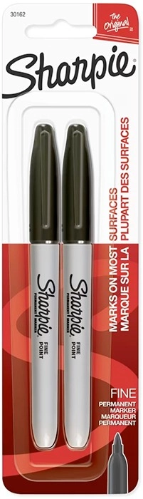 2 Pack Sharpie Fine Point Permanent Marker - Black