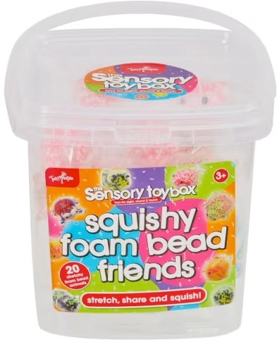 20 Pack ToyMania The Sensory Toy Box Squishy Foam Bead Friends Set