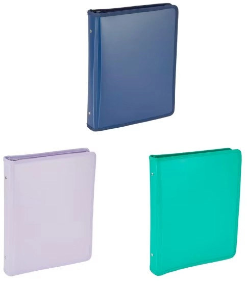 2D Zipper Binder - Assorted