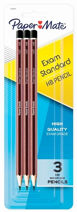 3 Pack Paper Mate Woodcase HB Pencils