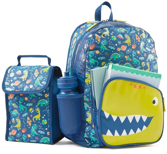 3 Piece Dino Backpack Set