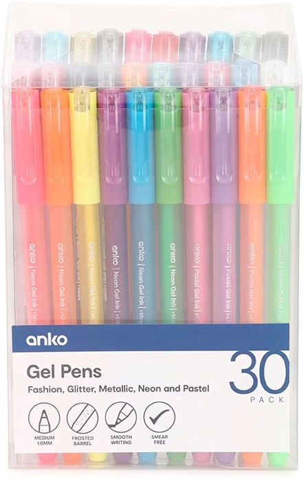 30 Pack Neon Gel Pens