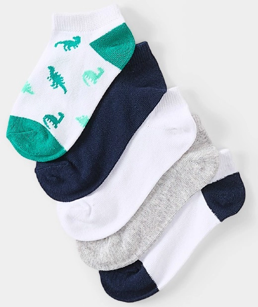 5 Pack Crew Socks - Boys