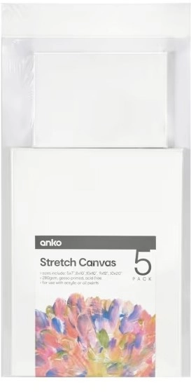 5 Pack Stretch Canvas Set