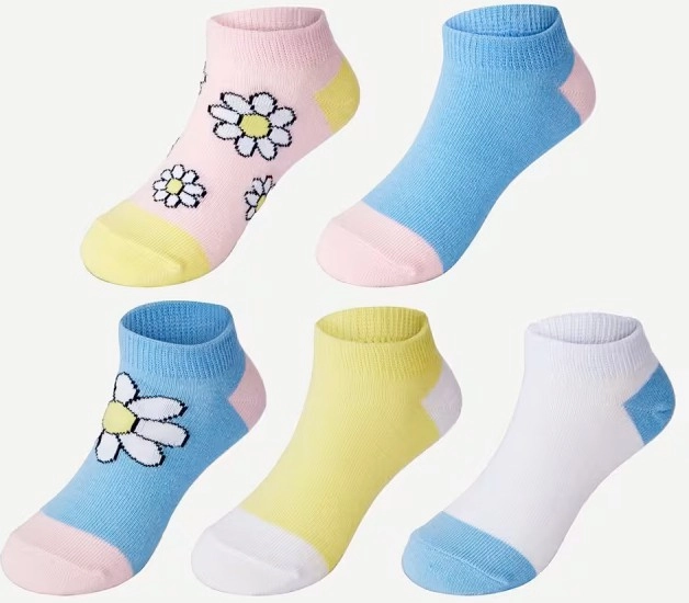 5 Pack Trainer Socks - Girls