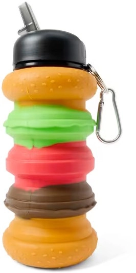 520ml Burger Pop-Up Collapsible Drink Bottle