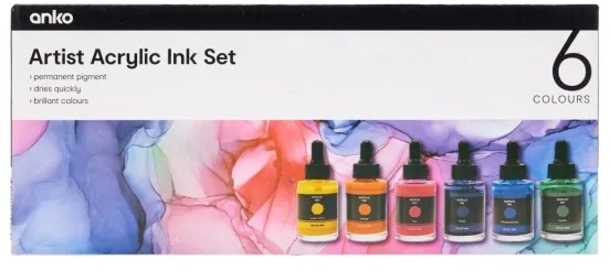 6 Pack Artist Acrylic Ink Set