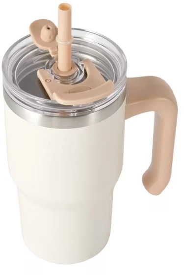 600ml Cream Tumbler with Handle