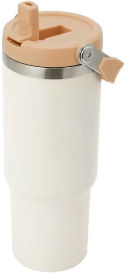 840ml Cream Tumbler with Top Handle