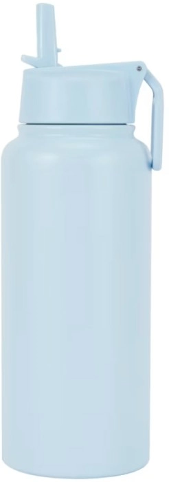 960ml Blue Double Wall Insulated Cylinder Drink Bottle